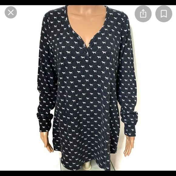 VS Pink bling sleep shirt large (L) - Picture 3 of 9